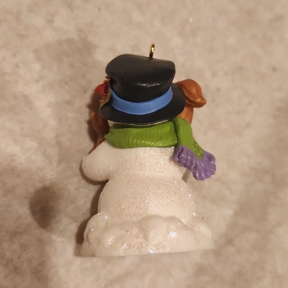 Snowman Squirrels Christmas Ornament